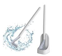 Supporto per Toilette, Spazzolone WC Silicone, Scopino per WC Golf, Scopino per WC aggiornato, Spazzola WC Bagno Silicone, Scopino WC Silicone, Spazzolone Bagno WC ad Asciugatura Rapida, Bianca