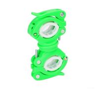 Supporto per torcia da bici con sgancio rapido e rotazione di 360 gradi per un montaggio sicuro su più parti della bici (verde-bianco)