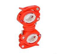 Supporto per torcia da bici con sgancio rapido e rotazione di 360 gradi per un montaggio sicuro su più parti della bici (rosso-bianco)