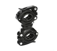 Supporto per torcia da bici con sgancio rapido e rotazione di 360 gradi per un montaggio sicuro su più parti della bici (nero-nero)