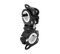Supporto per torcia elettrica per biciclette, girevole a 360 gradi, in metallo, design a spacco | Forniture multifunzionali per ciclismo, per manubrio di facile installazione per biciclette