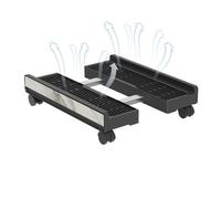 Supporto per torre per computer, carrello regolabile con ruote frenanti, carrello porta CPU, workstation mobile, organizer per attrezzature per ufficio e casa, per stampante portatile, monitor, spazio