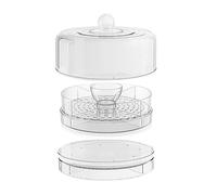 Supporto per torte con coperchio a cupola - Ciotola da portata per insalata | Porta refrigerante Snack Server per frutta | deserto per cucina | Vassoio sandwich con coperchio per buffet |