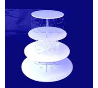 Supporto Per Torte Rotondo A Quattro Livelli Con Design A Cuore E Tacchi Alti