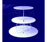 Supporto Per Torte Rotondo A Tre Livelli Con Design A Cuore E Tacco Alto