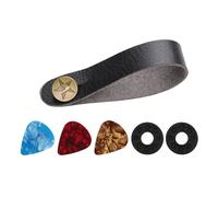 Supporto per tracolla per chitarra in pelle con pulsante di blocco sicuro paletta adattatore cravatta per chitarra elettrica acustica parte basso durevole