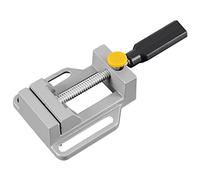 Supporto per trapano a colonna, set di morsa per la lavorazione del legno, mini supporto di fissaggio multifunzionale con base in alluminio a foro singolo + morsetto da banco in lega di alluminio