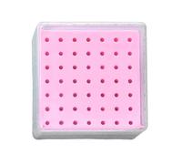Supporto per trapano per unghie - Scatola di immagazzinaggio 49 fori | Scatola di punta per trapano, contenitore in PVC antipolvere, per utensili per unghie con coperchio trasparente per salone di