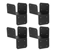 Supporto per travi 4 x 4, 4 pezzi, connettore per travi per soffitto e testa, connettore a manicotto ad uso intensivo per strutture esterne ed interne