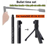Supporto per treppiede da tavolo con impugnatura rotante per Insta360 X5 X4 Air X3/DJI Osmo 360 Camera Bullet Time Bundle Bastone per selfie invisibile da 1,2 m
