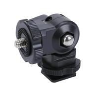 Supporto per treppiede in alluminio da 1/4 "Adattatore per slitta a caldo Supporto per staffa per fotocamera per attrezzature fotografiche professionali Adattatore Hot Shoe regolabile