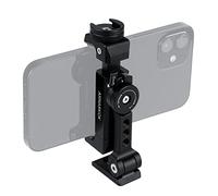 Supporto per treppiede in metallo con rotazione a 360° e angolo di inclinazione, Compatibile con iPhone Holder Adapter, Treppiede da tavolo per telefono cellulare, Video Live Streaming Vlogging Rig