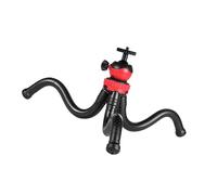 Supporto per treppiede pieghevole multifunzione da 0,3 kg, stile polpo, supporta una capacità di carico di 2 kg, registrazione stabile, angolato, grande treppiede nero