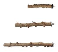 Supporto per trespolo per uccelli, bastone in legno per pappagalli, supporto per arrampicata per uccelli, asta per esercizi con i piedi, 3 p