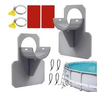 Supporto per tubi da piscina, supporto per tubo da piscina fuori terra - accessorio per tubo con supporto per morsetto regolabile per giardino esterno, terrazza posteriore cortile
