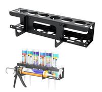 Supporto per tubi in silicone, supporto da parete per tubi per calafataggio, supporto in metallo per pistole per calafataggio, contenitore per attrezzi per furgoni, accessori per scaffalature per