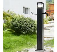 Supporto per tubo autoportante con doppio rubinetto per irrigazione da giardino, lavaggio e fontane (A, High-End)