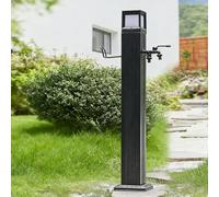 Supporto per tubo autoportante con doppio rubinetto per irrigazione da giardino, lavaggio e fontane (B, High-End)
