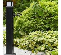 Supporto per tubo autoportante con doppio rubinetto per irrigazione da giardino, lavaggio e fontane (E, High-End)