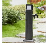 Supporto per tubo autoportante con doppio rubinetto per irrigazione giardino, lavaggio e fontane (B, Low-Cut)