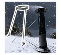 Supporto per Tubo Camino Staffa fissa per tubi o barre in acciaio, supporto per tetto camino per stabilità al vento, supporto a parete per condotto di ventilazione con viti(3.9in/100mm Hoop Dia)
