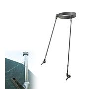 Supporto per Tubo Camino Staffa Kit di Fissaggio per Tubo di Camino, Supporto per Camino Allungato Resistente Al Vento, Supporto per Tubo di Fornace in Acciaio Inossidabile 304(Dia 6in(15.2cm))