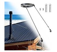 Supporto per Tubo Camino Staffa stabile per canna fumaria, Supporto per tubi di scarico fumi e stufe Fornisce stabilità contro vento e neve, Morsetti estesi(Hoop Dia 9.9"/251mm)