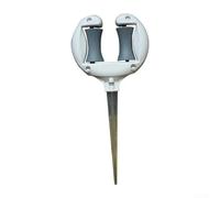 Supporto per tubo da giardino, 27 cm, in metallo resistente, supporto per tubo da prato, con rullo superiore per protezione per aiuole, previene i grovigli in cortile, patio, serra, bianco