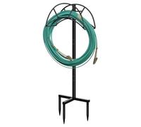 Supporto per tubo da giardino, filo stendibiancheria retrattile, supporto da parete per tubo 'acqua, montaggio a parete, supporto per acqua in metallo resistente