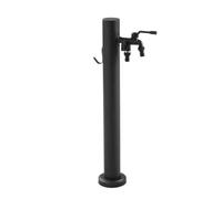 Supporto per tubo flessibile autoportante con rubinetto in acciaio inossidabile da giardino colonna d'acqua all'aperto fontana idrante rubinetto nero accessorio da giardino