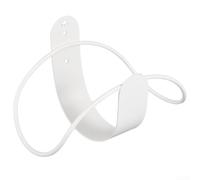 Supporto per tubo flessibile in acciaio inox per giardino, montaggio a parete, resistente, antiruggine, per acqua/gas/tubi idraulici e corde, salvaspazio (B bianco)