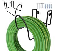 Supporto per tubo | Gancio in metallo resistente, cavo di prolunga da giardino, avvolgitubo | per interni ed esterni, cortile, fattoria, patio, recinzione, piscina, lavaggio auto, pulizia del ponte di