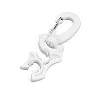 Supporto per tubo per immersioni subacquee con clip a molla girevole per regolatori e manometri, sicuro organizer per linee ad alta pressione a bassa pressione, colore nero (bianco)