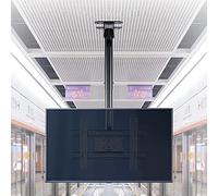 Supporto per TV a soffitto per televisori a Schermo Piatto da 32-75 Pollici, Altezza Regolabile, telescopico, inclinazione e Rotazione, capacità di Peso Massima di 132 libbre, supp