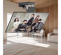 Supporto Per TV Da Soffitto Elettrico - Per Televisori Da 50-90 Pollici, Motorizzato Sollevamento TV Staffa, 0-85° Pieghevole, Montaggio A Soffitto Motorizzato Per TV