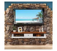 Supporto per TV galleggiante a parete Console multimediale da parete Mobile TV Mobile TV da parete Sfondo Rack di stoccaggio telaio aperto e cassetto DVD TV satellitare Box Box cavo Mensola per
