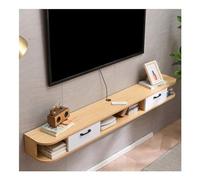 Supporto per TV galleggiante da 47-75 pollici, mensola galleggiante per TV a parete, moderna mensola galleggiante per console multimediale (legno, 150 cm)