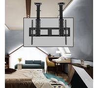 Supporto per TV LCD, supporto elettrico a soffitto, regolabile in altezza con impostazione di memoria e telecomando, adatto per TV da 55 a 120 pollici, VESA max 1100 x 600 mm