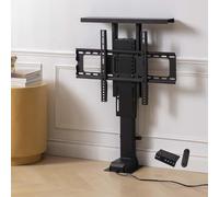 Supporto per TV regolabile, supporto telescopico con sollevamento motorizzato e telecomando, per TV da 40-80 pollici, fino a 80 kg, velocità di sollevamento 40 mm/s, sistemi a scomparsa