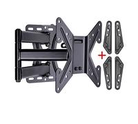 Supporto per TV Supporto per TV con Rotazione telescopica di 90° Sinistra e Destra Staffa per Montaggio a Parete Regolabile Mensola LCD Mensola TV