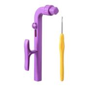 Supporto per uncinetto - Regolatore di tensione ergonomico da 17 x 6,4 cm | Tenditore per uncinetto per donna, principiante, amante del fai da te, progetto artistico hobby | Guida regolabile