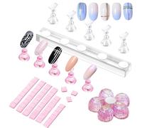 Supporto per unghie - Espositore per unghie in acrilico, pratico supporto per pittura | Set di supporti di design per parrucchiere per donne principianti, tavolo di vanità per salone di maggio