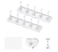 Supporto per unghie finte, espositore per pratica in acrilico, per salone, donne, principianti, casa, tavolo da toeletta, collezione, manicure, fotografia