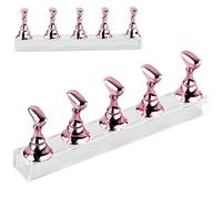 Supporto per unghie finte, per pratica nail art, acrilico trasparente, supporto per unghie in acrilico trasparente, supporto per unghie finte per manicure, espositore per unghie