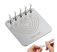 Supporto per unghie riutilizzabile - Strumento magnetico stabile per esercitarsi nella manicure, design regolabile per posizionare le unghie fai da te, costruzione durevole di qualità da salone |
