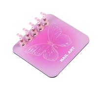 Supporto per unghie staccabile a forma cuore con base in lega con gancio magnetico per supporto in lega per dimostrazione manicure per esposizione in salone e pratica artistica