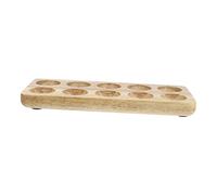 Supporto per Uova in Legno, Griglia Piatta 1 Pezzo, Stile Semplice | Base Ordinata per Uova di Quaglia e Uova, Superficie Liscia Arrotondata, per Buffet e Supermercato