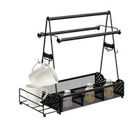 Supporto per utensili da barbecue - Borsa portaoggetti compatta per il campeggio | Cesto da picnic multiuso con manico, ideale per grigliate sulla spiaggia, pasti in terrazza e