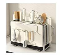 Supporto per utensili da cucina, Organizzatore magnetico for utensili da cucina in acciaio al carbonio con 5 scomparti, multicolore(A)