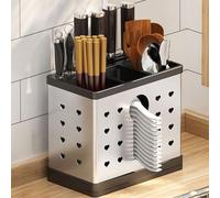 Supporto per utensili da cucina, Portautensili in acciaio inossidabile, portaposate, scolapiatti, diverse misure(C)